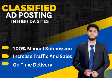 I will Manually create 250+ High Quality Classified Ad Posting for SEO Ranking
