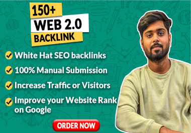 I will create 150+ Web 2.0 Backlinks for your website's ranking in Google