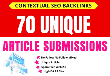 70+White Hat Article Submission to Google-Approved Directories
