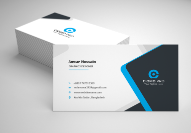 I Will Design a Professional,  Modern Business Card with Free Mockup & Print-Ready Files