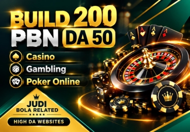 Build 200 Homepage PBN Backlinks DA 50+ SEO Links