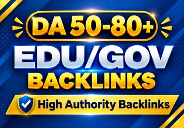 Create Manually 20 Edu Gov Backlinks DA 50-80+ Dofollow SEO Profile Links