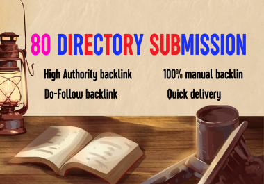 I will create 80 directory submission on page ranking seo backlink