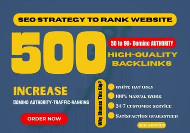 I will build 500+ high authority do-follow SEO backlinks