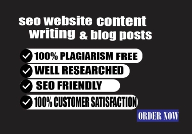 I will do SEO blog post writing website content writing