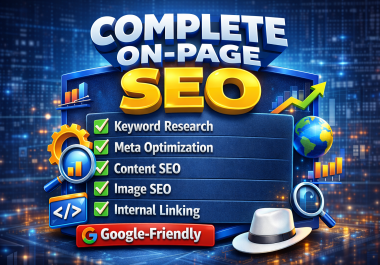 I Will Do Complete On-Page SEO for 1 Page to Improve Google Ranking