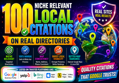 100 Manual Niche Relevant Local Citations on Real Directories
