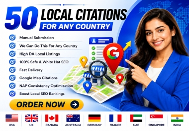 I Will Build 50 Local Citations for Any Country with Manual Submission