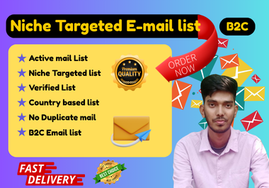 I will provide the Niche Targeted Email list