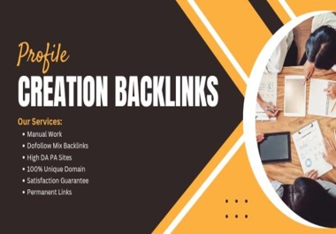 Boost SEO with 100+ High Authority Profile Creation Backlinks