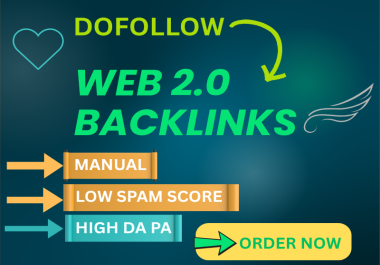 To improve your SEO authority and rankings, I will build more than 250 high-quality Web 2.0 backlinks