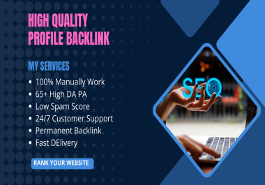 I will create 100 High Quality profile Backlinks for SEO Growth