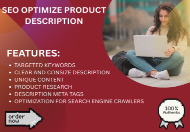 I will write SEO optimized amazon product listing and descriptions