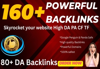 Boost your Website With 160 High Quality Powerful Backlink DA - 80+