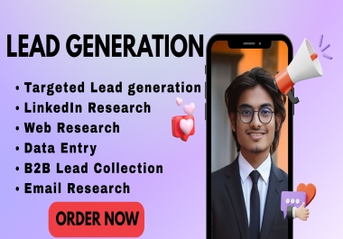 B2B Lead Generation,  Web Research and Data Entry Expert