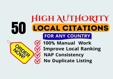 I will do 50 local citations for your local business ranking