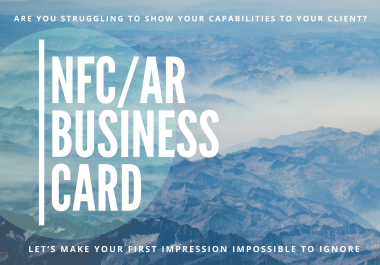 AR/NFC Business Card with animation to make your brand known