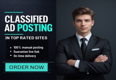 Create 100 classified ad posting backlinks for business growth.