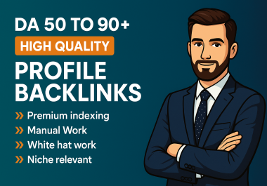 create 60 powerful dofollow profile backlinks from high authority sites