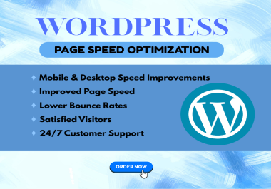 Will Increase Page Speed by Optimizing With WordPress