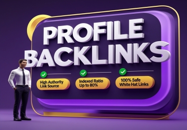 Create 60 high authority profile backlinks for SEO ranking and indexing