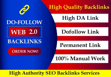I will do 300 manual SEO web 2.0 backlinks with high DA sites