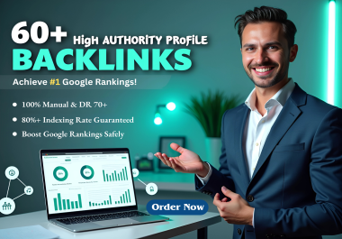 create 60+ high authority profile backlinks manually for SEO ranking