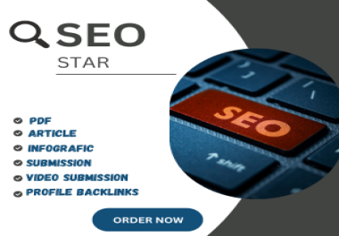 I will build safe and effective backlinks with PDF,  article,  and infographic submissions