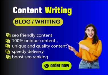 Get 1000 words SEO optimized premium content writing on any topic