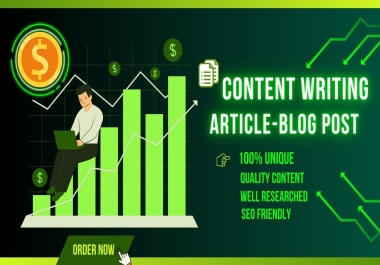 High Quality 1000 Words SEO Optimized Article Writing,  Blog Post and Content writing