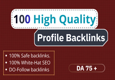 I will Manually Create 100 SEO Profile Backlinks for Better Rankings