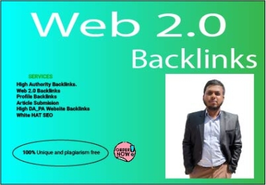 I Will Build Powerful Web 2.0 Backlinks with Unique Content for SEO