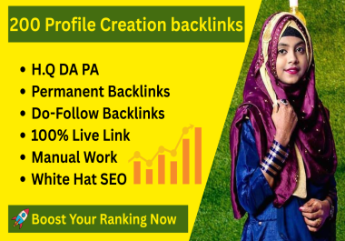 200 High-Quality Profile Creations for Powerful Off-Page SEO