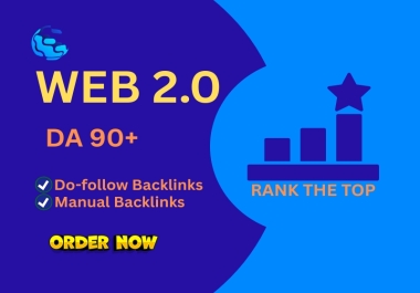 I will make 100 Web 2 0 SEO high authority Backlinks manually.
