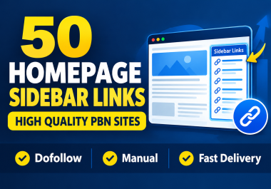 I Will Build 50 High Quality Homepage Sidebar Links on PBN Sites