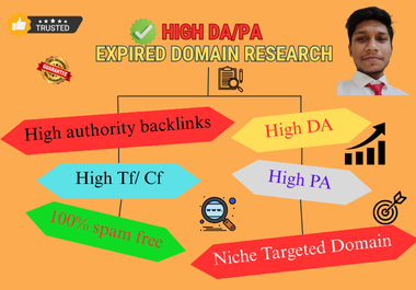 2 expired Domain Research with High DA-PA niche relevant with Authority Backlinks