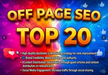 20 OFF-PAGE SEO BACKLINKS TO IMPROVE YOUR WEBSITE RANKING