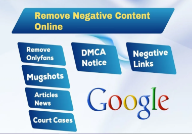 I will permanently remove mugshots cases articles news delete negative links on google