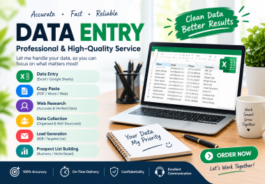 I Will Do Fast and Accurate Data Entry,  Copy Paste and Web Research in 24 hours 5