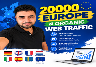 20000 Organic Europe Website Traffic