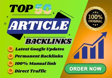 Create 50 High Quality Article Posts to Grow your Position