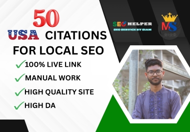 I will create 50 USA local citation for enhance your localSEO ranking