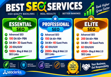 Advanced SEO 100 DA 60+ PBN,  DA 80+ 30 Guest Posts,  20 EDU/GOV,  1000+ Blog & Web 2.0 SEO Links