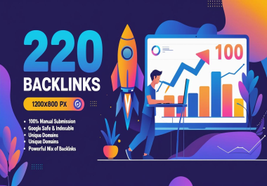 220 High Authority SEO Backlinks DR 50- 100 Google Safe
