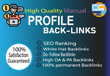 Boost Your Website's Authority with 100 Manual High-Quality Profile Backlinks.