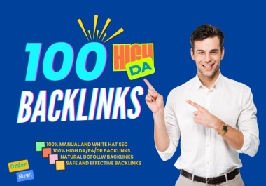 I will Build 100 High Domain Authority White Hat Backlinks for Google Ranking