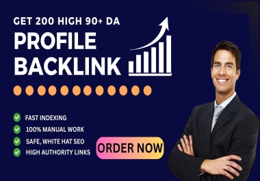 I will handcraft 200+ authoritative SEO profile backlinks to elevate your Google ranking
