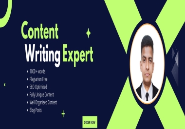 I Will Write High-Quality,  SEO SEO-optimized content for Your Website or Blog.