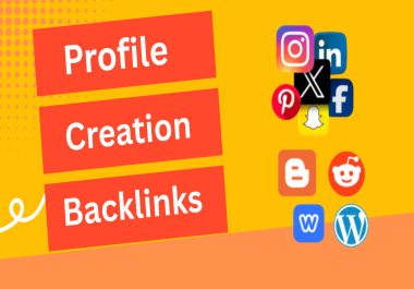 200 High DA Profile Creation Backlinks manually