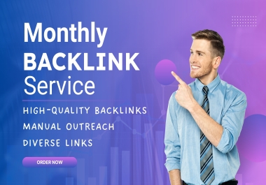 I will provide a High-quality Monthly SEO Backlink Service with Diverse Links